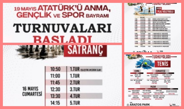 MEZİTLİ BELEDİYESİ’NDEN 19 MAYIS’A ÖZEL SPOR TURNUVALARI