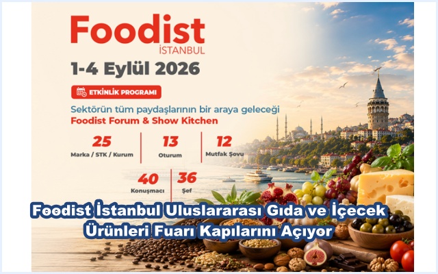  Foodist İstanbul Uluslararası Gıda ve İçecek  Ürünleri Fuarı Kapılarını Açıyor