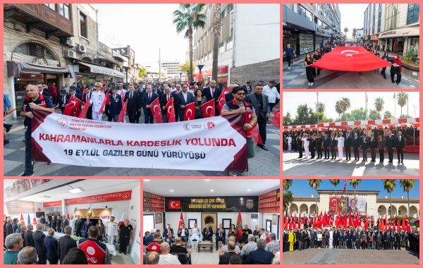 19 EYLÜL GAZİLER GÜNÜ'NDE YÜRÜYÜŞ VE TÖREN DÜZENLENDİ