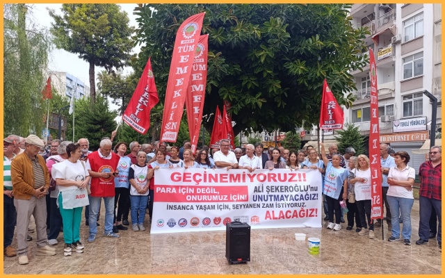 Emeklilerden Mersin’de Tepki